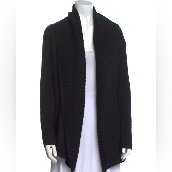 Vince black wool open front cardigan sweater jacket - XS - Picture 4 of 6